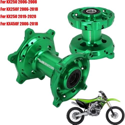 New Motorcycle Front Rear 36 holes Complete Billet CNC Wheel Hubs For KAWASAKI KX125 KX250 2006-2008 KX250F KX450F 2006-2018
