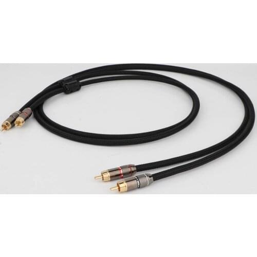 Pair Hifi 5N OFC Audio RCA cable High End Top Grade RCA Male to Male Audio Interconnect Extension Cable