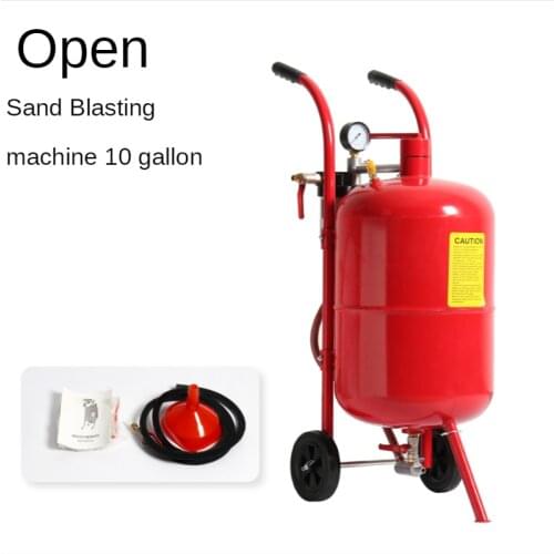 10 gallon small open type sandblasting machine hardware derusting, degreasing, impurity removal, oxide scale sandblasting equipm