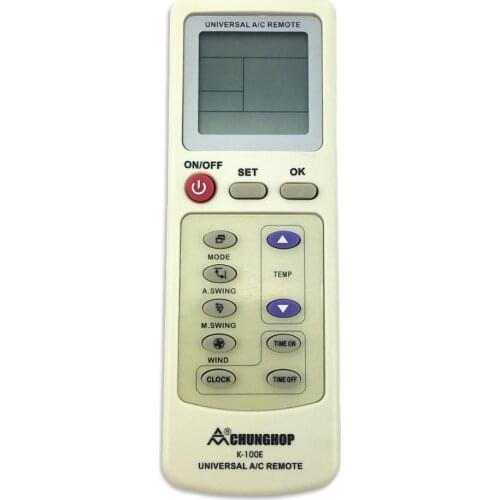 Universal Conditioner Air Conditioning remote control CHUNGHOP K-100E 100 in 1 USE FOR toshiba panasonic sanyo nec fujitsu