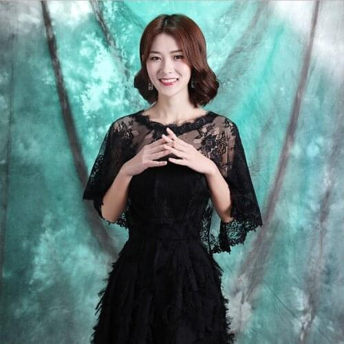 2 Colors Summer Lace Bridal Wraps Shawl Elegant Women Evening Cape Bolero Dentelle Mariage Bride Wedding Party Jackets Wrap