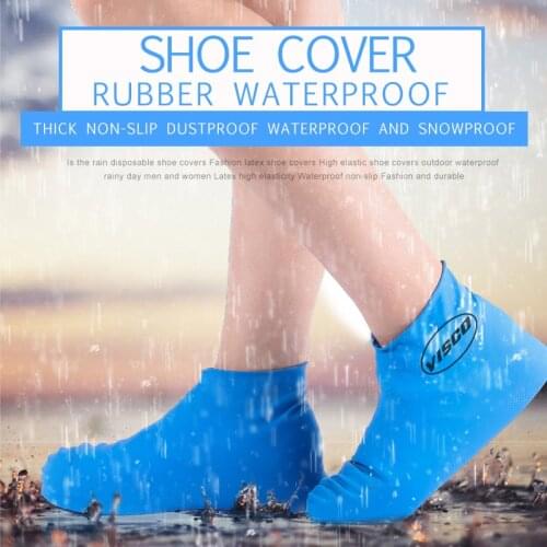 1 Pair reusable disposable waterproof shoe covers Slip-resistant Rubber men rain boots High-top low-shoe cover M/L Accessories
