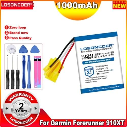 361-00057-00 361-00057-01 1000mAh Battery For Garmin Forerunner 910XT Running / Triathlon Cycling GPS Smart Watch 910 XT