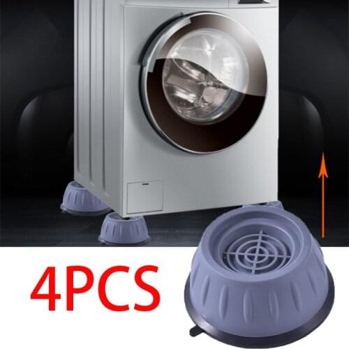 4Pcs Anti Vibration Feet Pads Rubber Legs Slipstop Silent Skid Raiser Mat For Washing Machine Support Dampers Stand Accessories