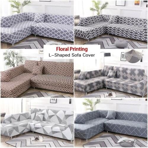 50Please Order 2Pieces if is L-shaped Corner Chaise Longue Sofa cubre sofa Elastic Couch Cover Stretch Sofa Covers