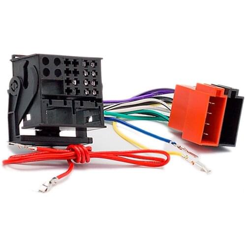 Msanzeo Car ISO Radio Plug Adapter Auto Wiring Cable Stereo Harness Headunit For Volkswagen VW Golf Passat for Skoda Seat Lead