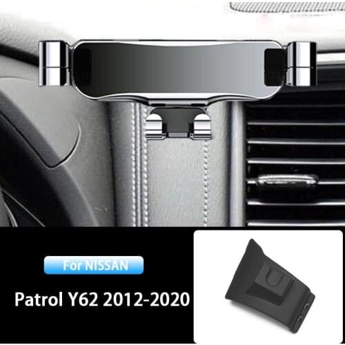 Car Mobile Phone Holder Special Air Vent Stand GPS Gravity Navigation Bracket For Nissan Patrol Y62 2012-2020 Car Accessories