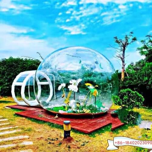Free shipping 3m Family Camping Big Clear Transparent Crystal Dome Inflatable Bubble Tent House