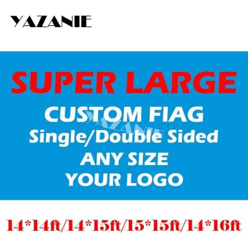 YAZANIE 14x14ft/14x15ft/15x15ft/14x16ft Large Logo Custom Flags And Banners Sport Outdoor Banner Big Birthday Decorative Flag