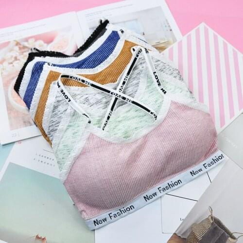 High Elastic Cotton Lace Girls Bra Teenager Underwear For Young Training Bra Comfortable Beautiful Girls Bras Children Lingerie