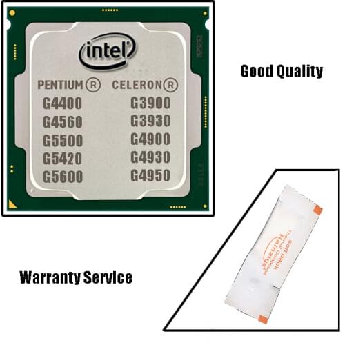 Intel LGA 1151 Processor Pentium G4560 G4600 G5620 with Thermal Grease CPU Celeron G3900 G3950 G4950 Computer Hardware Supply
