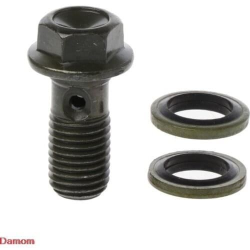 Motorcycle Brake Hollow Screw M10 x 1.25 Single Banjo Bolt For Honda Yamaha Suzuki