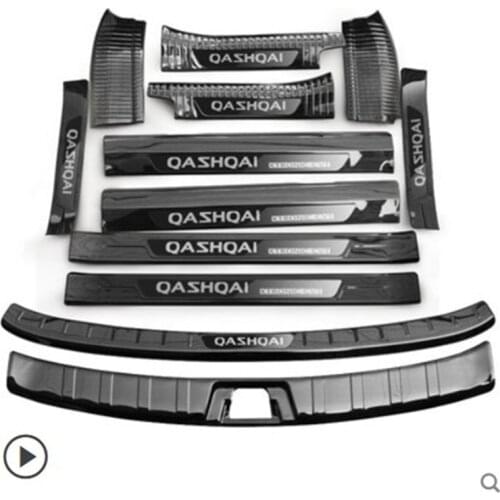 High-quality stainless steel Scuff Plate/Door Sill and Rear bumper Protector For Nissan Qashqai J11 2016 2017 2018 ,Car-styling