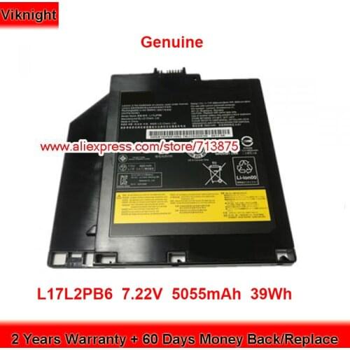 Genuine L17L2PB6 Battery 5B10P98185 for Lenovo V330-14 81B0-004M V330-14IKB L17C2PB5 L17M2PB6 7.22V 39Wh