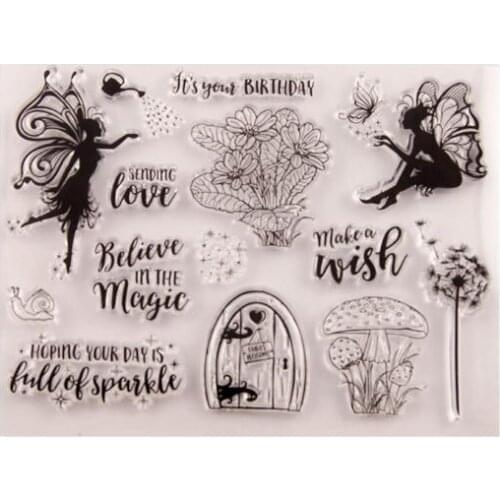 Make a Wish Rubber Clear Stamp for Card Making Decoration and Scrampbooking Happy birthday Clear stamp