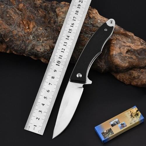 19CM (440) Folding Knife Field Folding Knife Survival Outdoor Knife Portable Self-defense Knife