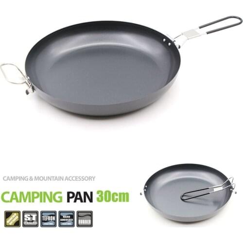 Outdoor Camping Pan Folding Portable Non-stick Pan Picnic Wok Barbecue Pan Picnic Cooking Pot Hot Sale