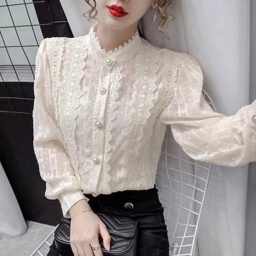 Skyenunim Stand-up Collar Blouses