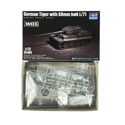 Trumpeter 1/72 07164 German Tiger Tank 88MM Barrel KWK L/71 Static Model Kit TH05358-SMT2
