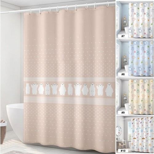 180*180/200 cm Shower Curtain Colorful Fruits Polyester Bath Curtains Waterproof Mildewproof Bathroom Decoration with Hooks