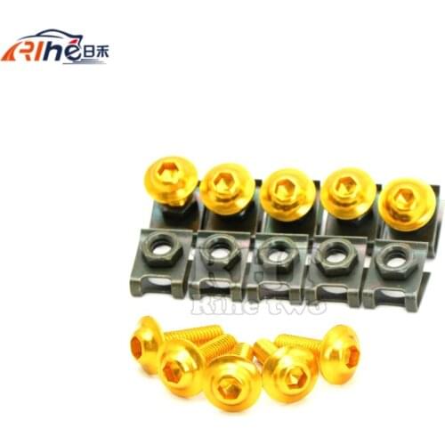 10 pieces 6mm motorcycle fairing body screws FOR YAMAHA FZ09 MT-09 tmax Suzuki honda ducati bmw KAWASAKI Z250 Z800 Z1000