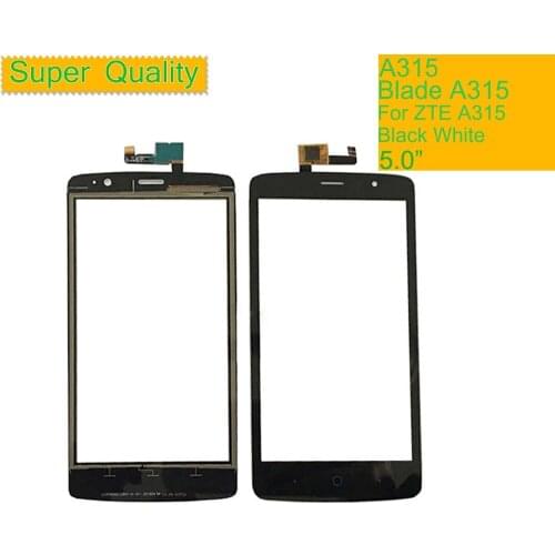 10Pcs/lot Touch Screen Digitizer For ZTE Blade A315 A 315 Touch Panel Touchscreen Lens Front Glass Sensor NO LCD A315