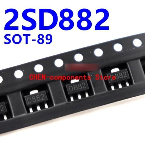 20pcs 2SD882 D882 SOT-89 NPN SMD triode
