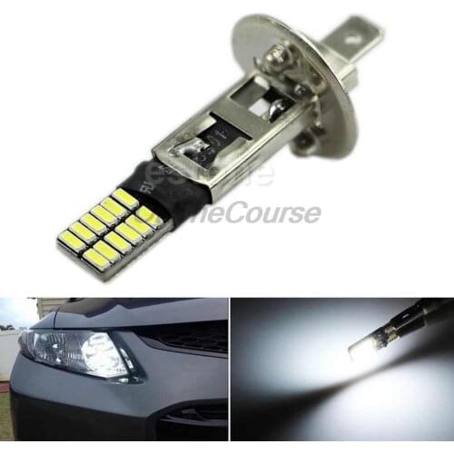 6500K HID White 24-SMD H1 LED Replacement Bulbs For Fog Lights Driving