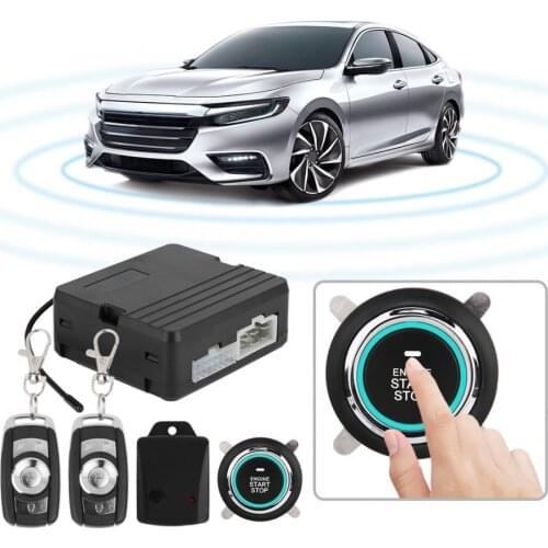 One Button auto alarm Engine Car remote Start Vibration Alarm System Ignition Push&Remote Control 12 V (Number 2)car accessorieS