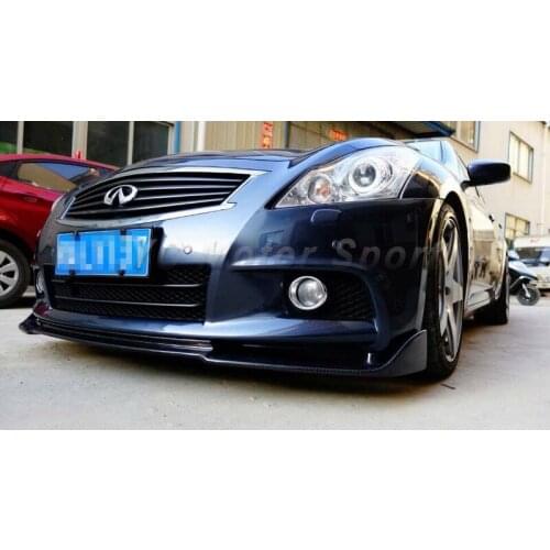 Car Accessories Carbon Fiber EU Style Front Lip Fit For 2010-2013 G25 G37 4D Sedan (Only fit EU Style Front Bumper)