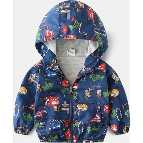 ZWF1248 Children Autumn jacket Baby Girls Jackets Kids Hooded Outerwear Coat boys Good Quality Cotton Children Clothing