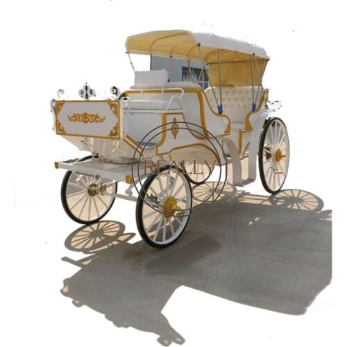 European Royal Family Horse Carriage Electric Cinderella Children Garden Horse Cart Mini Princess Carriage For Sale