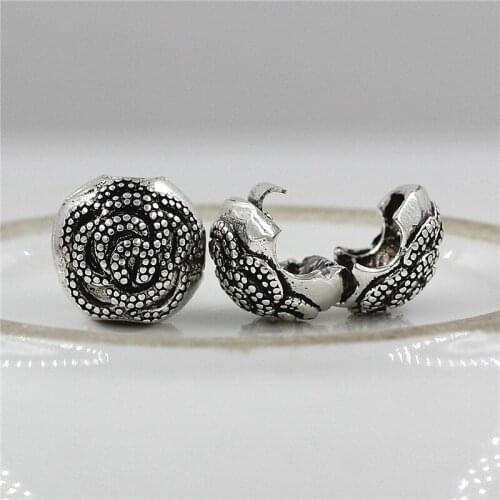 GO MAX DGW Flowers Hollow color Bead Charm Fit Women Snake Bracelets & Bangles Necklace DIY Jewelry free shipping