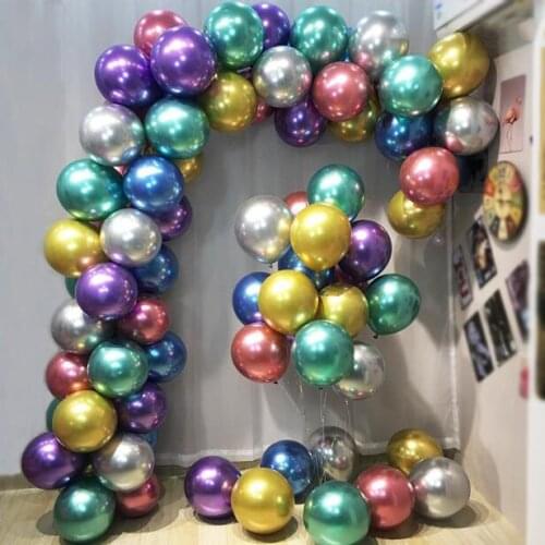 102Pcs Chrome Gold Balloons 10inch Metallic Balloon Arch Garland for Hero Themed Party Decor Baby Shower Birthday Kids Globos