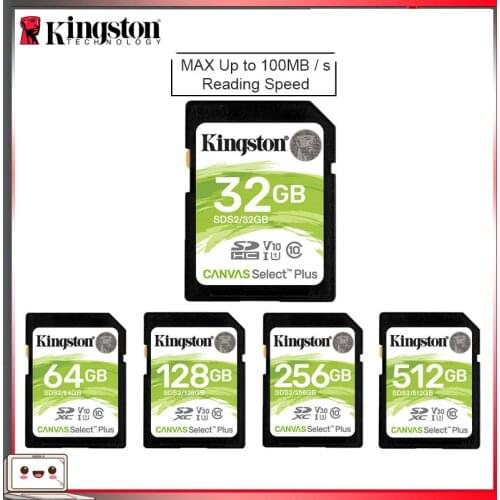Kingston SD Card 32 GB 64 GB 128 GB Memory Card cartao de memória SDHC/SDXC Micro SD Card 256GB for HD 1080p and 4K Video Camera