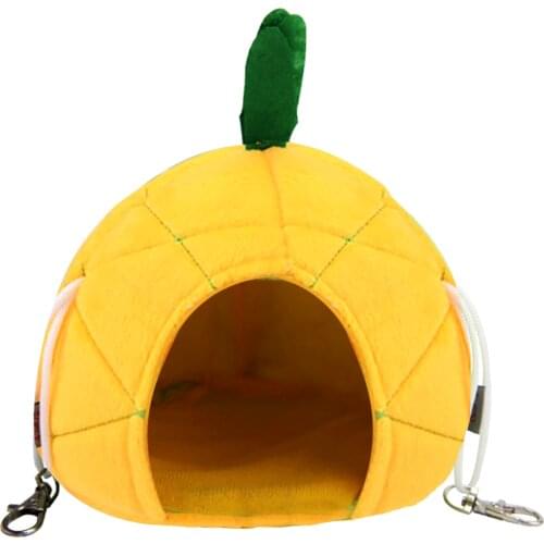 Creative Pineapple Cartoon Warm Small Animal Bed Cute Hamster Hanging Bed House Warm Hedgehog Guinea Pig Bed For Small Breed