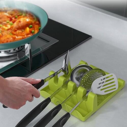 Kitchen Storage Rack Spoon Pot Lid Shelf Cooking Storage Stand Holder Fork Spatula Organizer Shelf For Kitchen