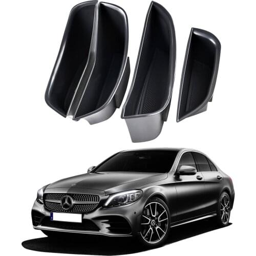 LFOTPP For C-Class W205 2016 2017 2018 2019 2020 Car Front Door Handrail Sort Out Storage Box Auto Interior Accessories 4 Pcs