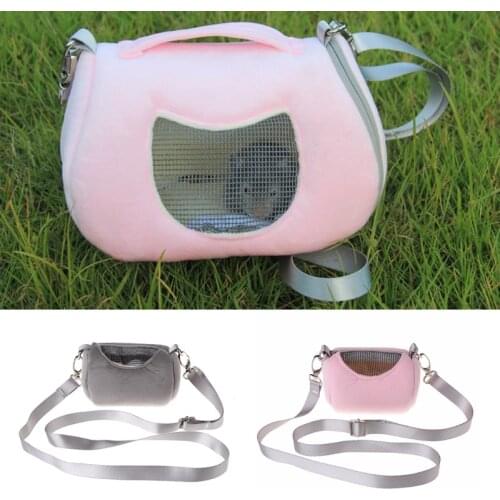 Small Pet Travel Bag Hamster Carrier Breathable Shoulder Strap Outdoor Portable Carring Bags Small Animal Supplies Drop Ship