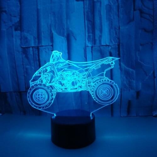 Motorcycle 3D Led Table Lamp 7 Color Night Light RGB Changing Motorbike Visual Lighting For Xmas Gift