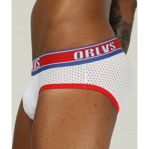 ORLVS Brand male underwear men briefs sexy gay jockstrap cueca tanga slip homme gay kincker for men calzoncillo cotton bikini