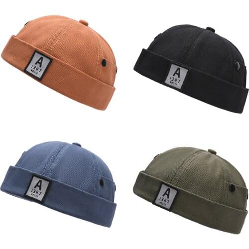 New men and women A 1347 small standard melon leather cap skull cap beanie sailor cap landlord cap cotton breathable toque