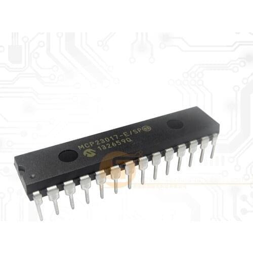 Original 2PCS MCP23017-E/SP DIP-28 MCP23017-E MCP23017 16-Bit I/O Expander with I2C Interface IC Diy IO Electronic