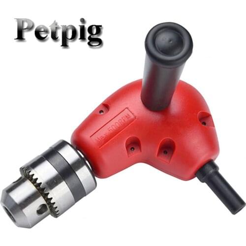 New Professional Right Angle Electric Drill 90 Degree Chuck Power Tool Parts Bend Extension Attachment High Quality Angle Chuck