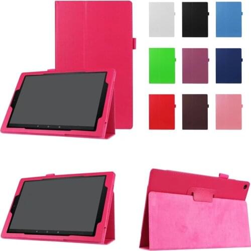 Litchi Stand Flip Leather Case Smart Cover For Amazon Kindle Fire HD10 HD 10 2017 10.1" Tablet Case Protective shell Cover skin