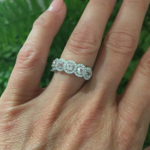 Simple Fashion 925 Silver Inlaid Diamond Ring Engagement Engagement Bridal Romantic Love Diamond Ring Gift Jewelry Souvenir