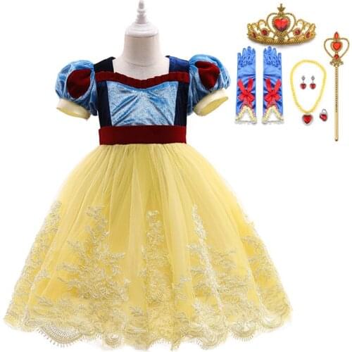 Christmas Girls Princess Costume Lantern Short Sleeve Velvet Party Dress Kids Carnival Cosplay Fancy Dress Flower Mesh Dresses