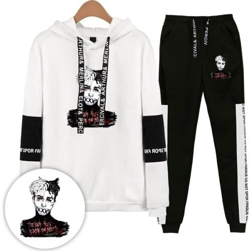 Creative Kpop Harajuku Style XXXTentacion Sets Hoodies And Sweatpants Mix and match casual XXXTentacion Two Piece Sets