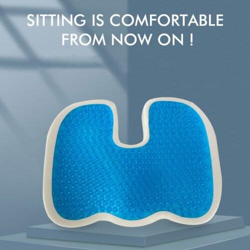 Comfort Seat Cushion - Gel Orthopedic Memory Cushion Foam U-Shape Seat Cushion For Office Chair Car Seat For Pressure Relief