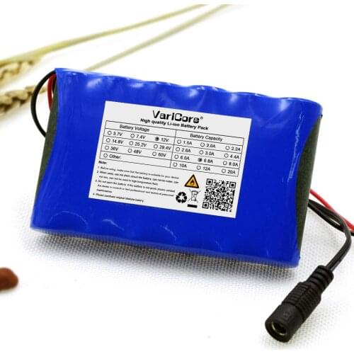 Varicore 12.6 V 6.8 ah Portable Li-ion battery, Supercapacitor DC 12V 6800 mAh CCTV, Automated Ionic Product